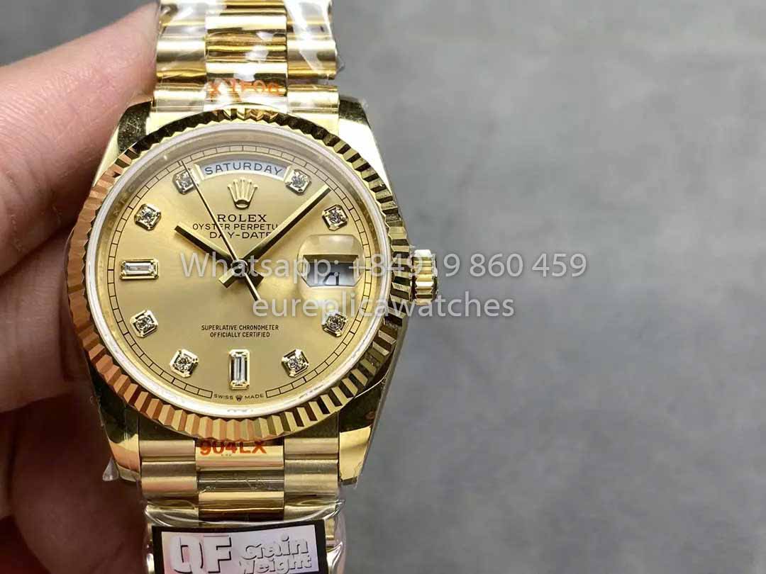 Rolex Day Date M128238-0008 - 128238-0008 Quadrante con diamanti QF Factory 1:1 Miglior clone 36mm