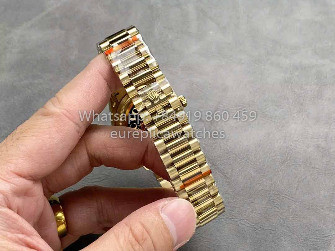 Rolex Day Date M128238 Oro amarillo Esfera de diamantes QF Factory 1:1 Mejor clon 36 mm