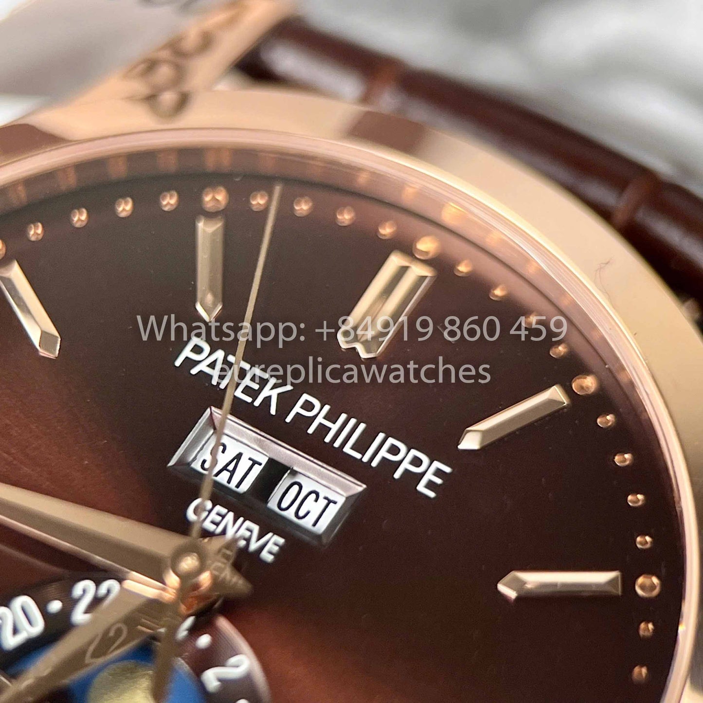 Patek Philippe Complications Calendario anual 38,5 mm Oro rosa 5396R Esfera marrón 1:1 Mejor clon