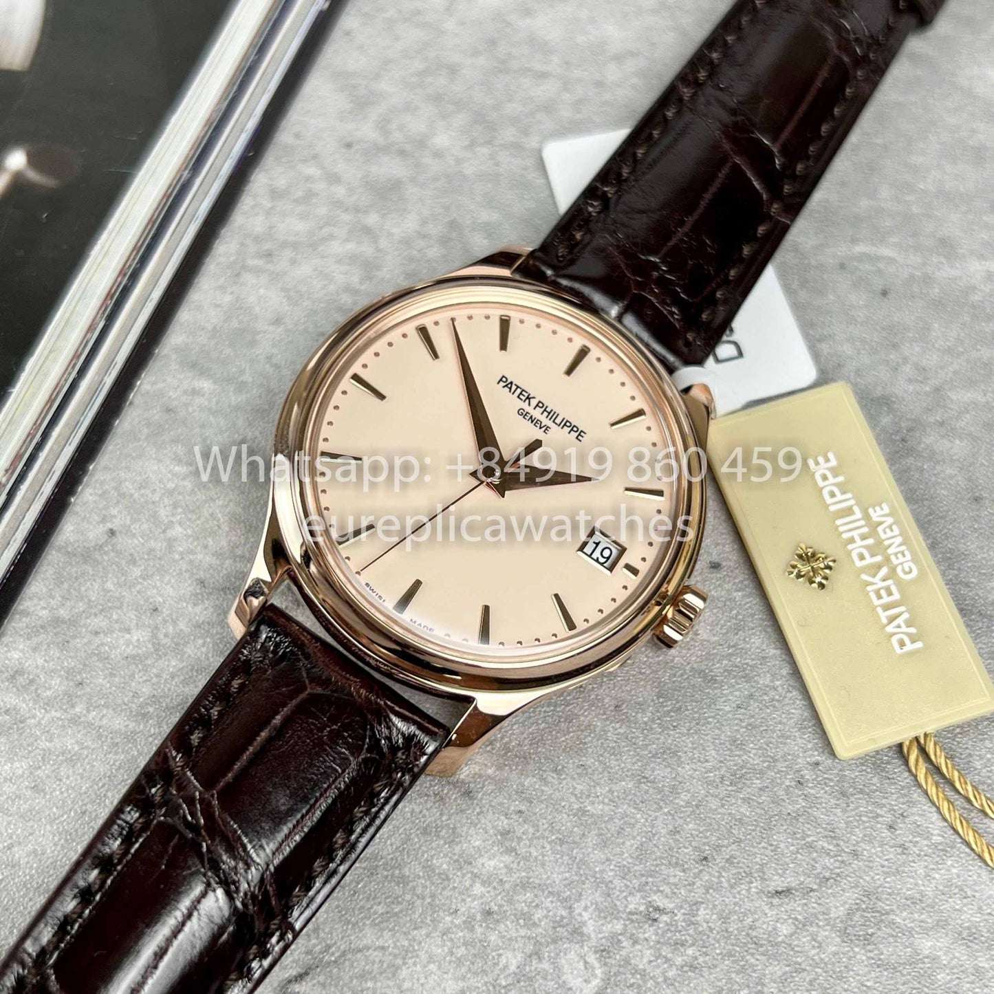 Patek Philippe Calatrava 5227J-001 revestido en oro rosa de 18 quilates 1:1 Mejor clon de fábrica 3K