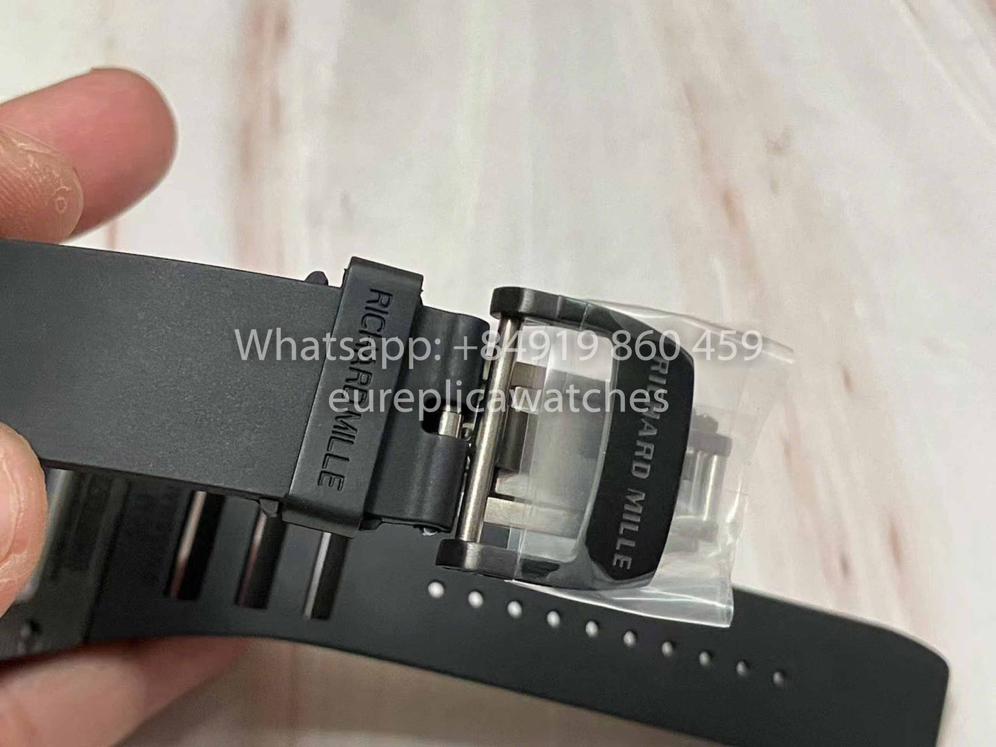 RICHARD MILLE RM055 Caja de fibra de carbono 1:1 Mejor edición RM Factory más reciente 2024 Esfera de oro rosa 