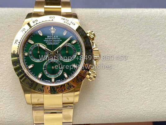 Orologio Rolex Cosmograph Daytona 40 in oro giallo con quadrante arabo verde 116508 VS Factory 1:1 Super Clone