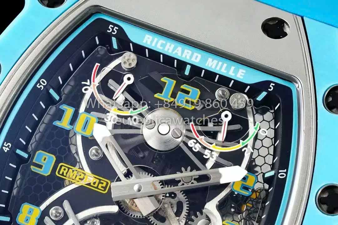 Orologio Richard Mille RM21-01 Blue Tiffany Tourbillon 1:1 miglior clone RM Factory