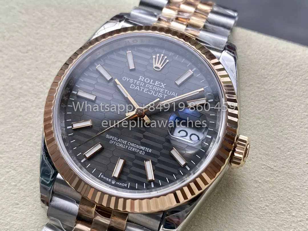 Rolex DateJust 36 126233 Esfera de rodio 1:1 Mejor clon VS Fábrica Acero 904L