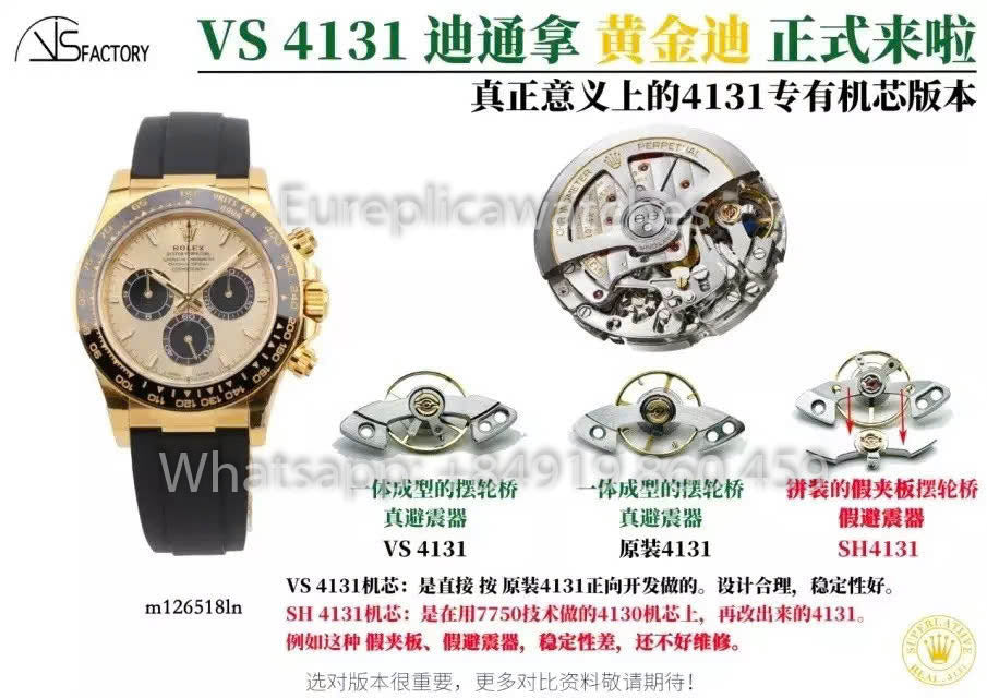 Rolex Cosmograph Daytona m126518ln-0012 1:1 Miglior Clone VS Fabbrica Versione più recente