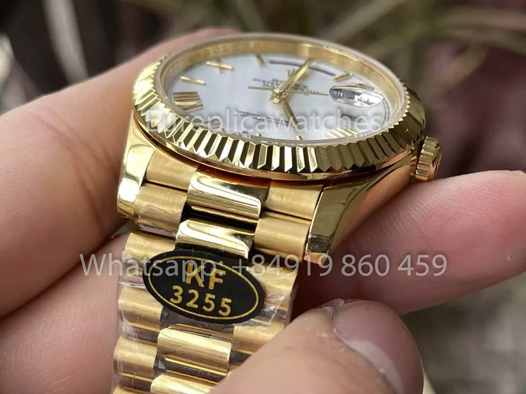 Rolex Day Date 40 228238-0042 Oro amarillo Esfera Sundust 1:1 Mejor clon KF Factory 215 gramos