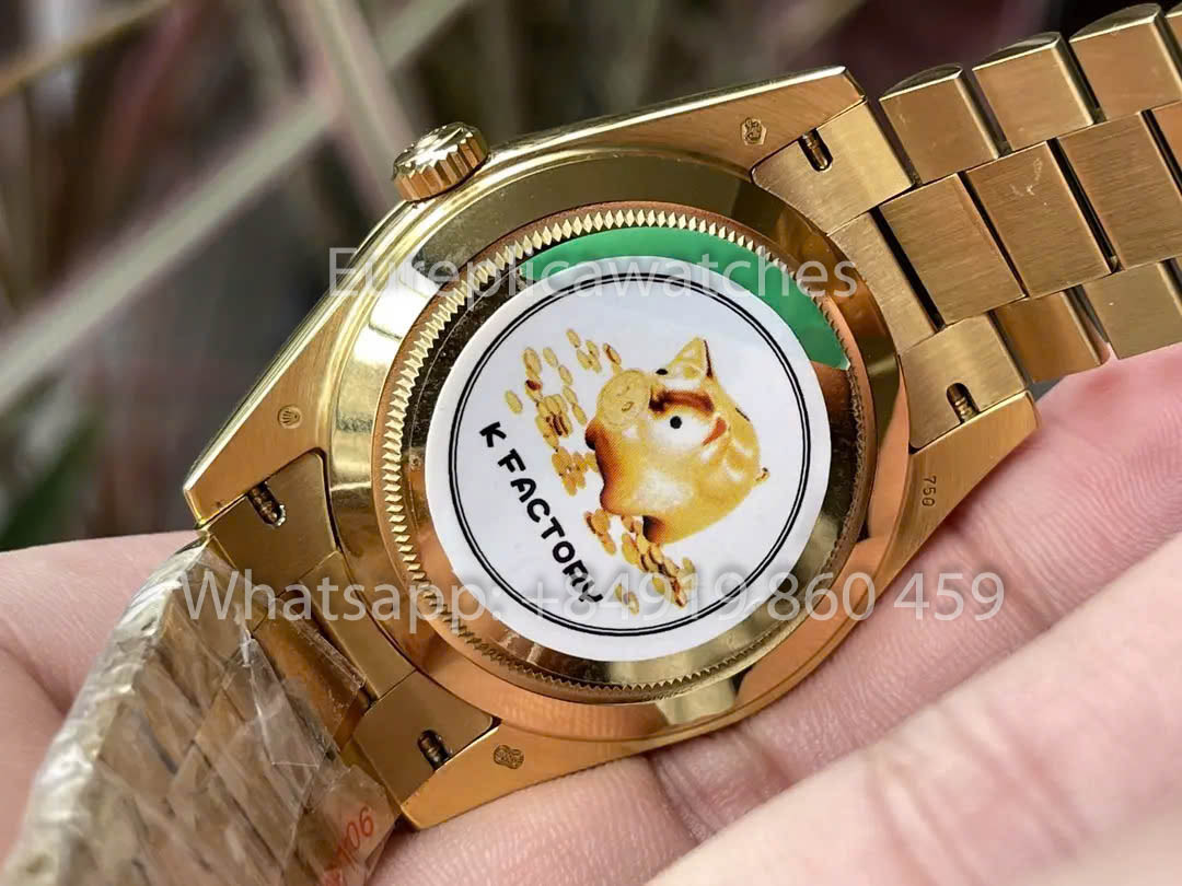 Rolex Day Date 40 228238-0042 Oro amarillo Esfera Sundust 1:1 Mejor clon KF Factory 215 gramos