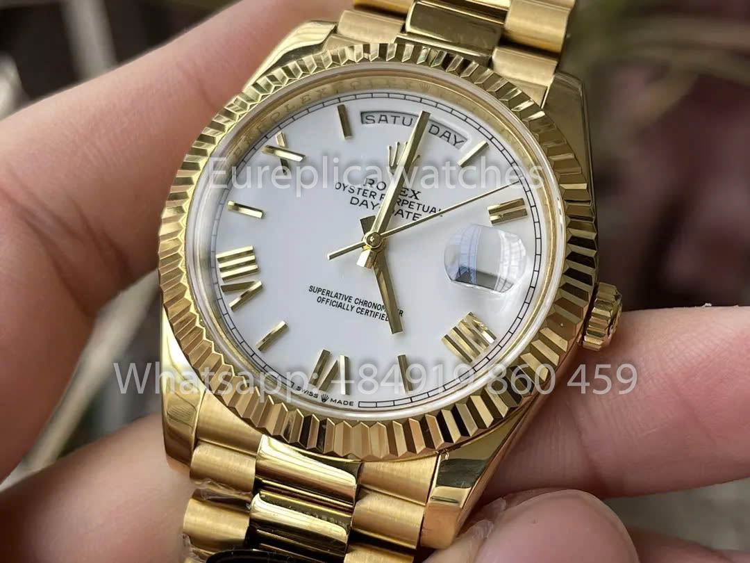 Rolex Day Date 40 228238-0042 Oro amarillo Esfera Sundust 1:1 Mejor clon KF Factory 215 gramos