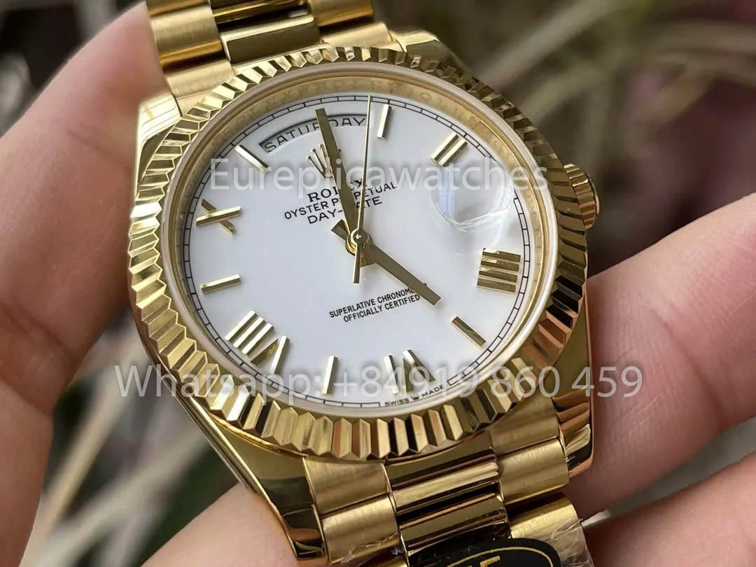 Rolex Day Date 40 228238-0042 Oro amarillo Esfera Sundust 1:1 Mejor clon KF Factory 215 gramos