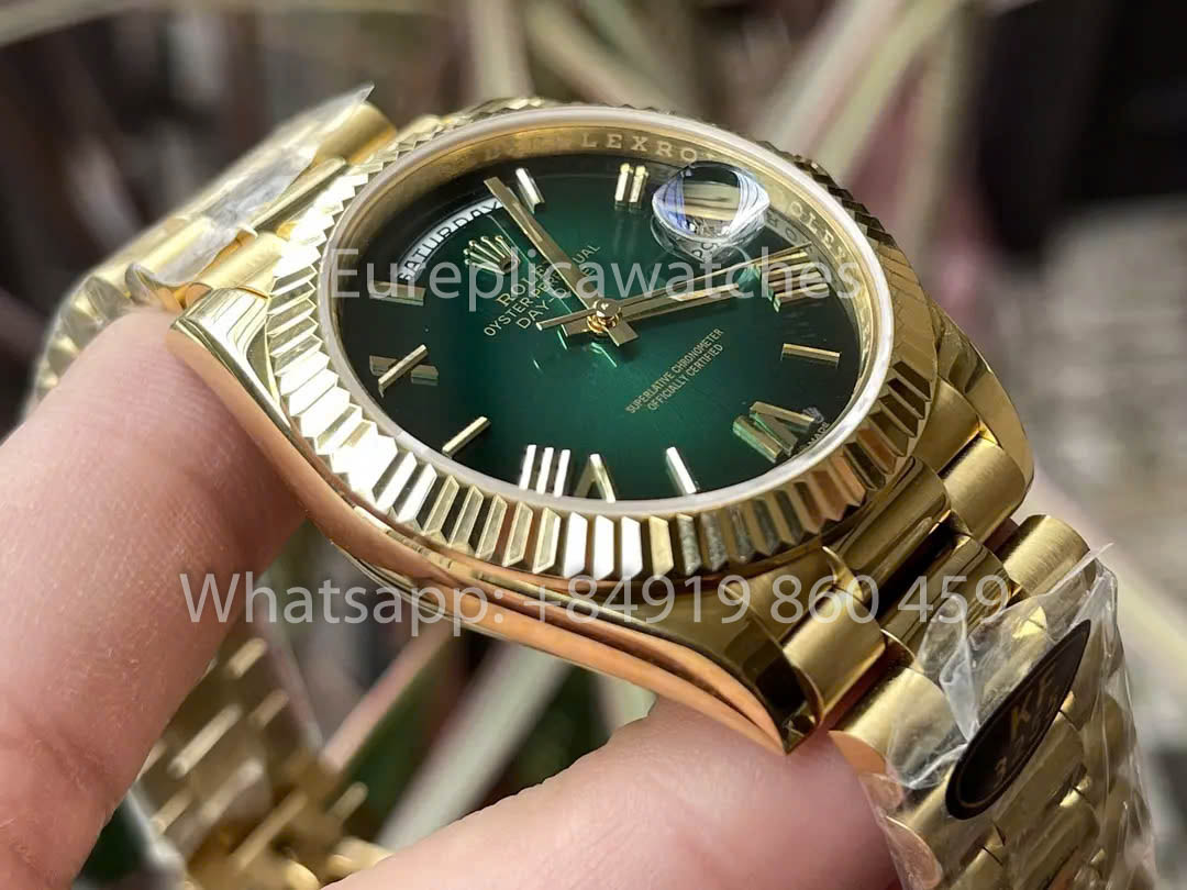 Rolex Oro Giallo Day Date 40 228238-0069 Quadrante Giallo 1:1 Miglior Clone KF Factory 215 Grammi