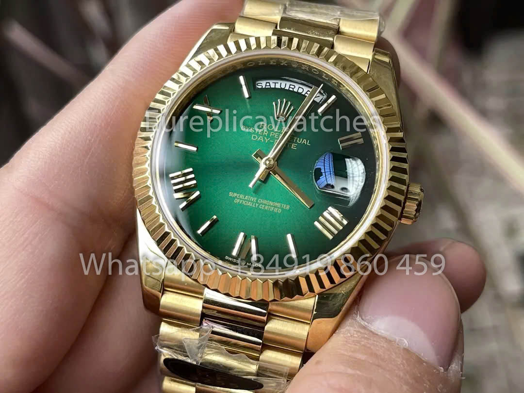 Rolex Oro Giallo Day Date 40 228238-0069 Quadrante Giallo 1:1 Miglior Clone KF Factory 215 Grammi