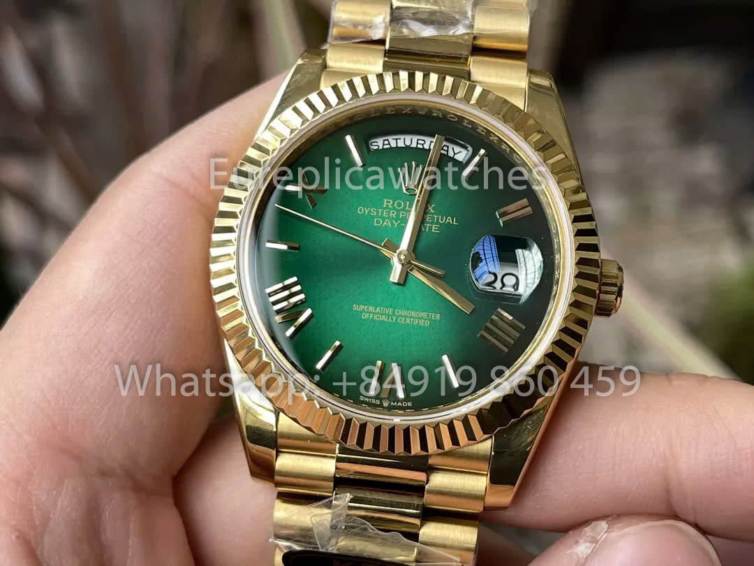 Rolex Oro Giallo Day Date 40 228238-0069 Quadrante Giallo 1:1 Miglior Clone KF Factory 215 Grammi