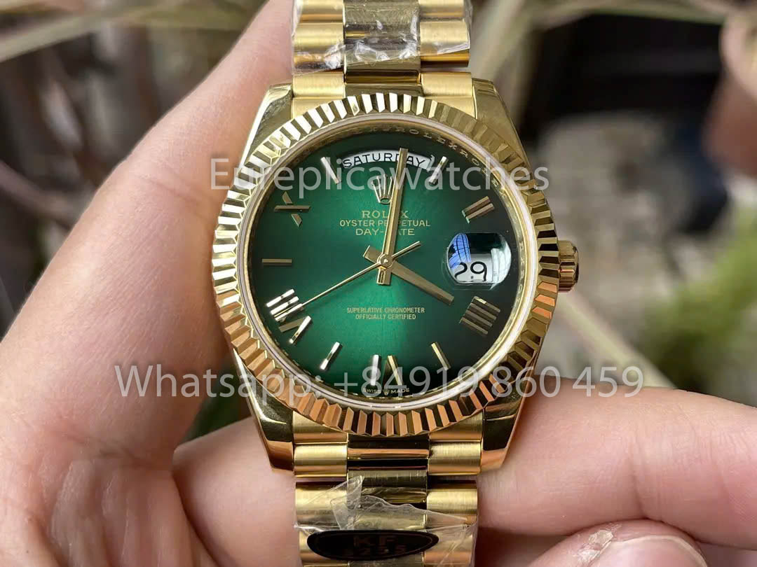 Rolex Oro Giallo Day Date 40 228238-0069 Quadrante Giallo 1:1 Miglior Clone KF Factory 215 Grammi