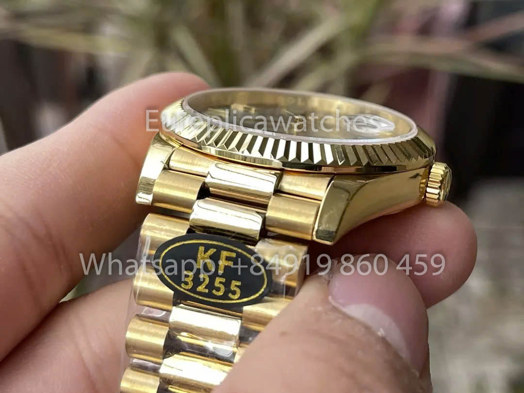 Rolex Oro Giallo Day Date 40 228238-0002 Quadrante Argento 1:1 Miglior Clone KF Factory 215 Grammi