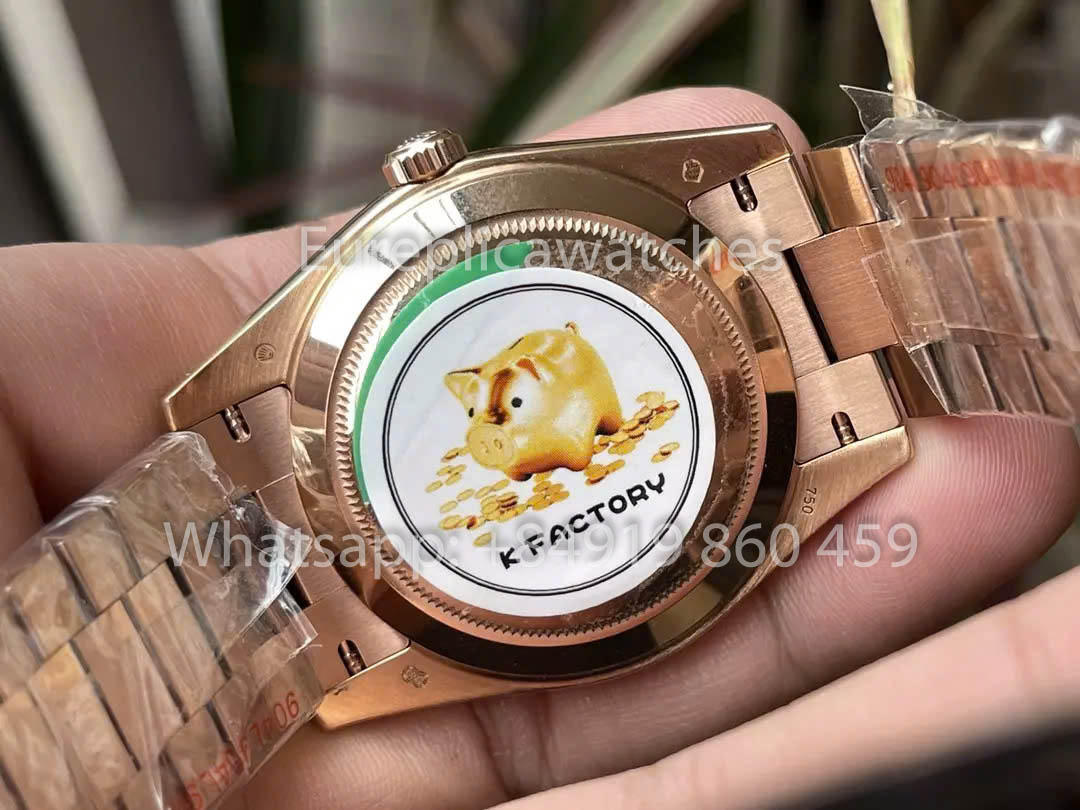 Rolex Everose Gold Day Date 40 228235 esfera sundust 1:1 Mejor clon KF Factory 215 gramos