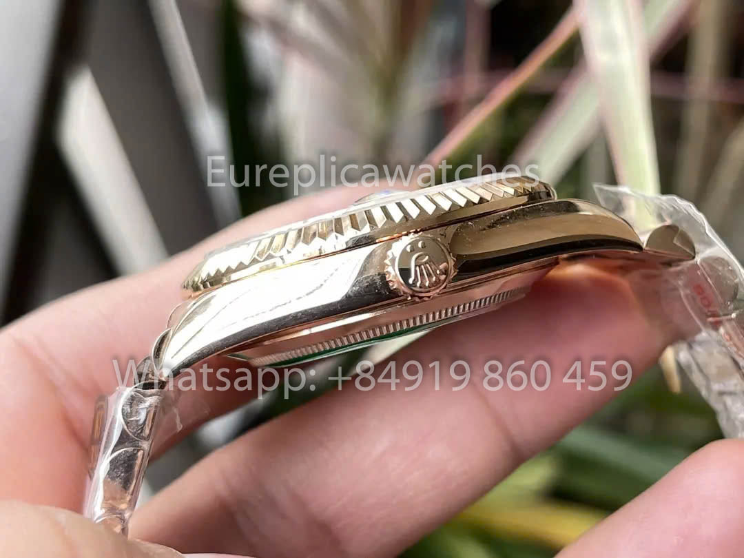 Rolex Everose Gold Day Date 40 228235 esfera sundust 1:1 Mejor clon KF Factory 215 gramos