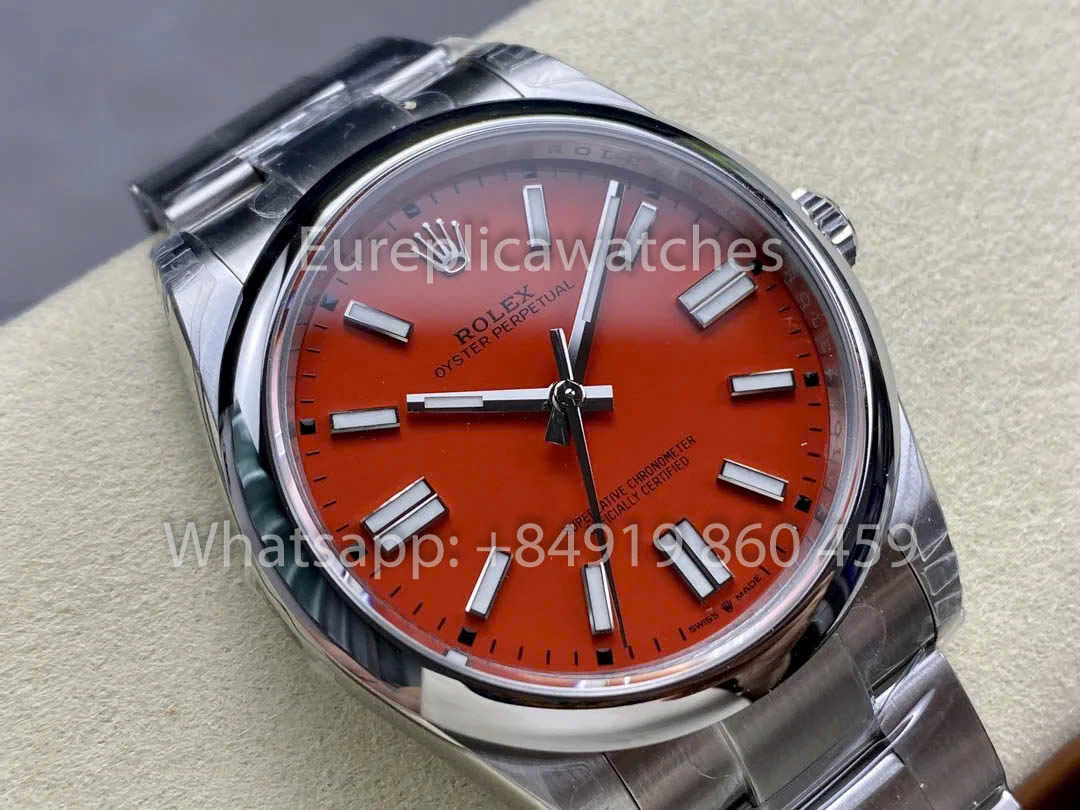 Rolex Oyster Perpetual M124300-0007 41MM 1:1 Miglior Clone VS Quadrante Rosso di Fabbrica