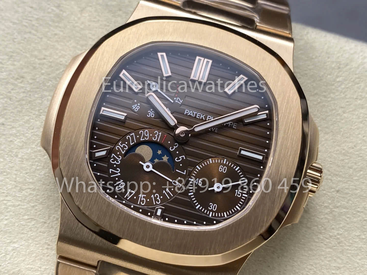 Patek Philippe Nautilus 5712/1R-001 1:1 Mejor clon PPF Factory V3 Esfera marrón