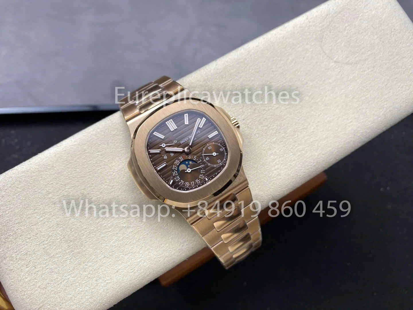 Patek Philippe Nautilus 5712/1R-001 1:1 Mejor clon PPF Factory V3 Esfera marrón