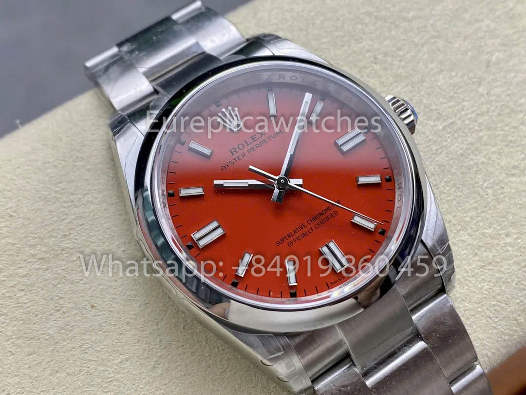 Rolex Oyster Perpetual M126000-0007 36MM 1:1 Miglior Clone VS Quadrante Rosso di Fabbrica