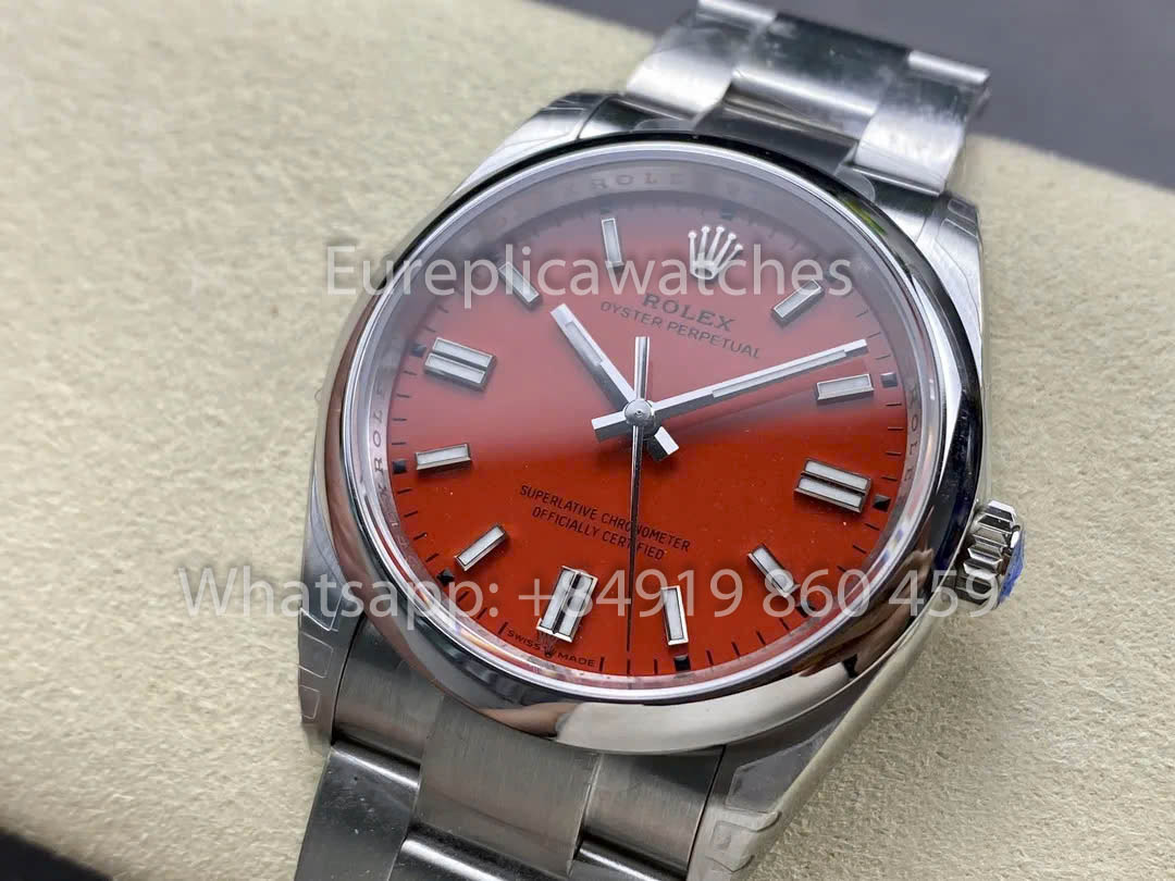 Rolex Oyster Perpetual M126000-0007 36MM 1:1 Miglior Clone VS Quadrante Rosso di Fabbrica