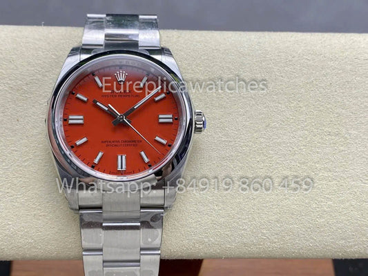 Rolex Oyster Perpetual M126000-0007 36MM 1:1 Best Clone VS Factory Red Dial