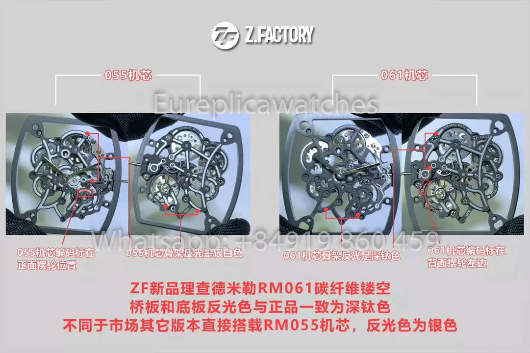 RICHARD MILLE RM61-01 Quadrante scheletrato in fibra di carbonio ZF Factory ultima versione 1:1 Miglior clone