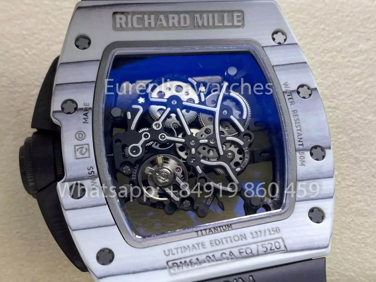 RICHARD MILLE  RM61-01 Carbon Fiber Skeleton Dial ZF Factory newest Version 1:1 Best Clone