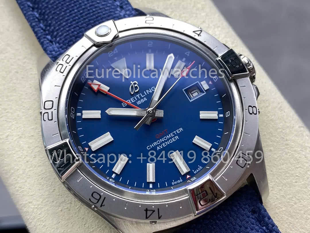 Breitling Avenger Automatic GMT 44 BLS Factory 1:1 Miglior Clone Quadrante Blu