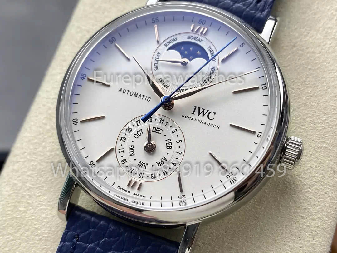 Orologio automatico IWC Portofino IW359002 41MM 1:1 Miglior clone GR Factory Cinturino blu