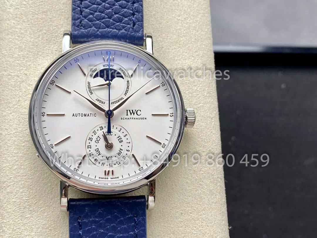 Orologio automatico IWC Portofino IW359002 41MM 1:1 Miglior clone GR Factory Cinturino blu